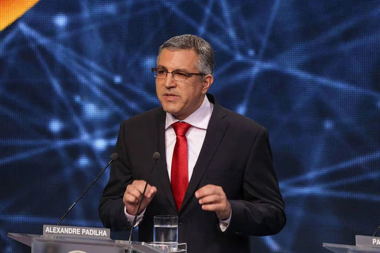 
	Alexandre Padilha (PT) durante debate dos candidatos ao governo de S&atilde;o Paulo, na Band
 (Paulo Pinto/Fotos Públicas)