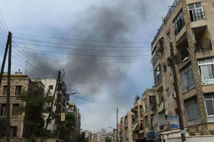 Cidade de Alepo, na Síria, em 8 de outubro de 2012 (Tauseef Mustafa/AFP)