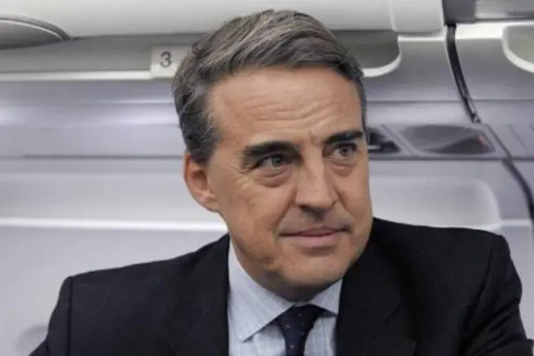 CEO da Air France-KLM, Alexandre de Juniac: medida é aplicada "desde ontem (quarta-feira) no conjunto da frota", declarou de Juniac à imprensa (Eric Piermont/AFP)