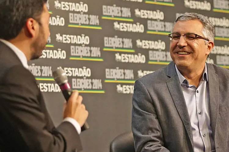 Alexandre Padilha, candidato do PT, durante sabatina no jornal O Estado de S.Paulo (Paulo Pinto/Analítica/Fotos Públicas)
