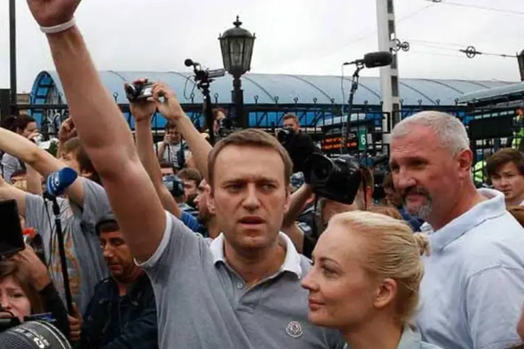  Alexei Navalny voltou a Moscou hoje após ser libertado da prisão (Reuters)