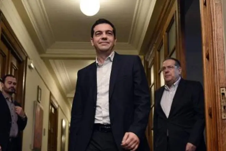 O novo premier grego, Alexis Tsipras: governo alemão se diz "interessado em ter um contato bom e amistoso com o governo grego" (Louisa Gouliamaki/AFP)