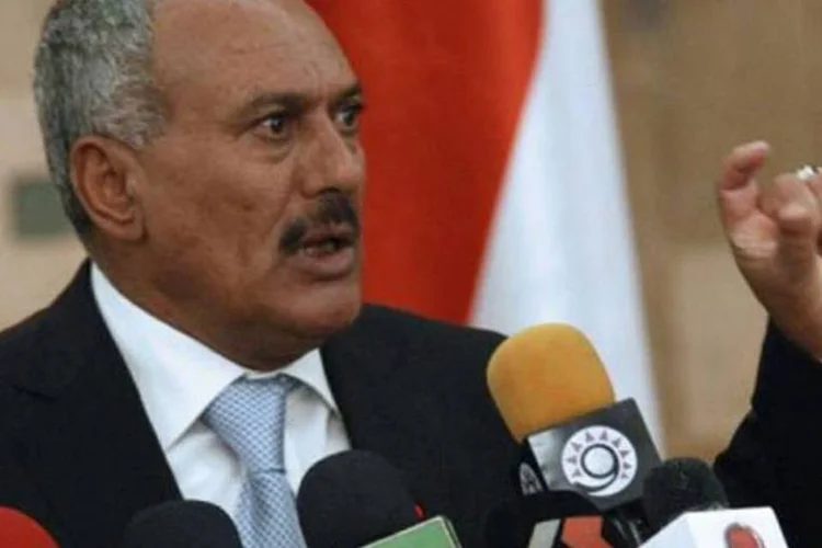 Saleh foi hospitalizado no dia 4 de junho na capital da Arábia Saudita depois de ter se ferido durante um ataque contra o palácio presidencial (Mohammad Huwais/AFP)