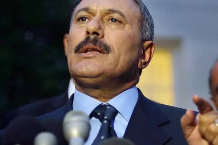 O presidente do Iêmen, Ali Abdullah Saleh: "Nós somos contra golpes de Estado" (Getty Images)