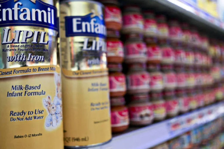 Alimento para criança feito pela Mead Johnson Nutrition à venda em um supermercado de Nova York (Daniel Acker/Bloomberg News)