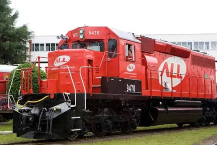 
	Trem da ALL: segundo a ALL, o crescimento do Ebitda nos tr&ecirc;s primeiros meses deste ano foi obtido devido a um aumento de 11,3% no Ebitda das opera&ccedil;&otilde;es ferrovi&aacute;rias
 (Divulgação/ALL)