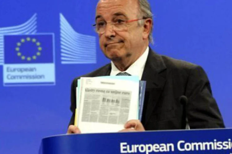 Almunia: a zona do euro, hoje às 4 da madrugada, viu como todos os seus principais dirigentes apoiam as medidas que são necessárias adotar a curto prazo (Thierry Charlier/AFP)