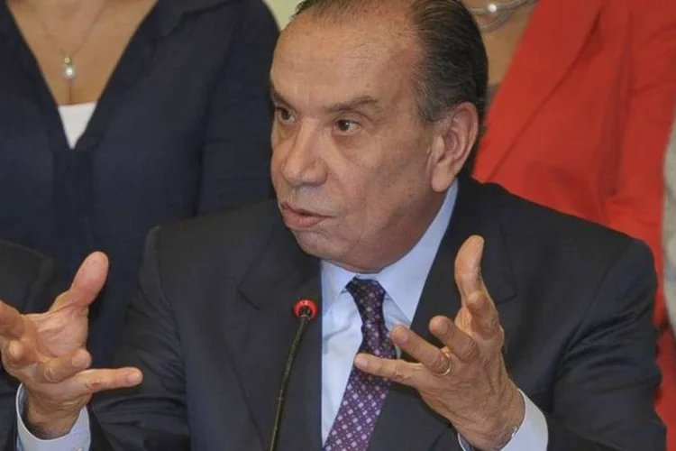 
	Senador Aloysio Nunes (PSDB-SP) durante a Conven&ccedil;&atilde;o Nacional do partido, em Bras&iacute;lia
 (Antônio Cruz/Agência Brasil)