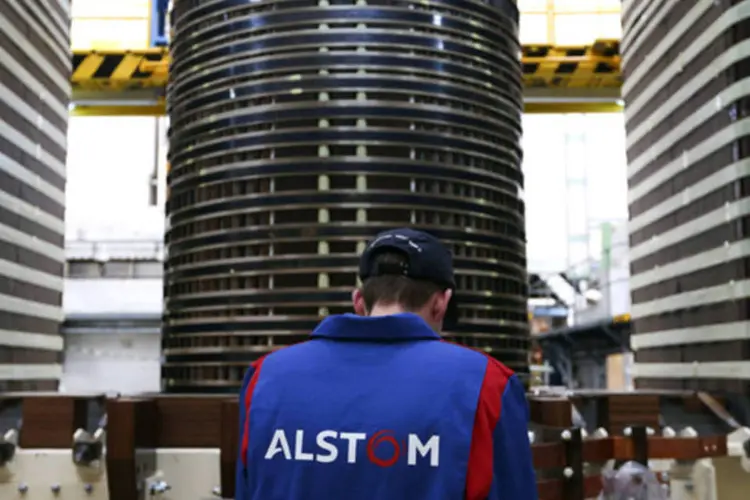 Fábrica da Alstom: grupo registrou 4,07 bilhões de euros (US$5,4 bilhões) em pedidos, queda de 32% sobre um ano antes (Bloomberg)