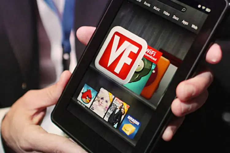 No Kindle Fire, a Amazon colocou uma versão simplificada do sistema Android, do Google (Spencer Platt / Getty Images)