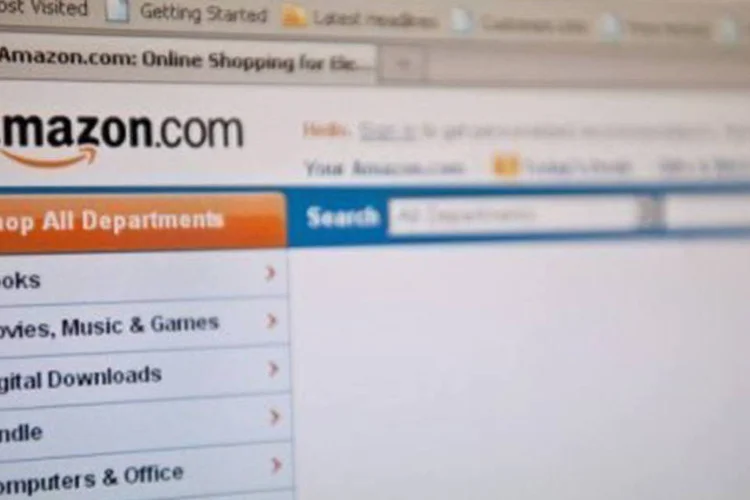 
	P&aacute;gina da Amazon na internet: o texto aborda temas como direito de regular nomes, dom&iacute;nios e n&uacute;meros
 (Nicholas Kamm/AFP)