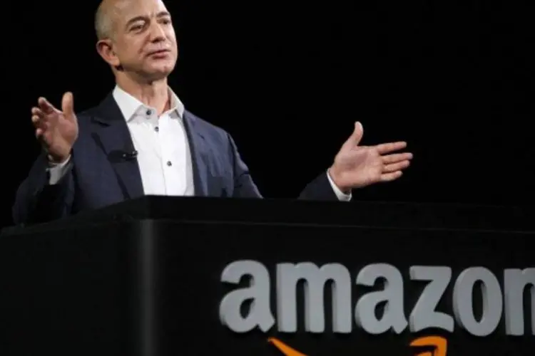 
	Jeff Bezos, CEO da Amazon: novo relat&oacute;rio do Greenpeace afirma que a Amazon tem uma das maiores e mais sujas pegadas de carbono da internet
 (Getty Images)