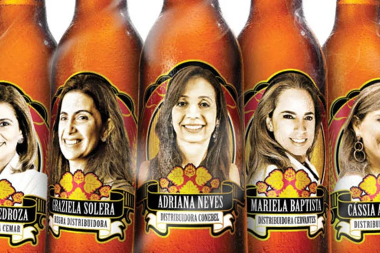 Maria E. Pedroza, Graziela Solera, Adriana Neves, Mariela Baptista e Cássia Abrantes, mulheres no comando de revendas da Ambev (Marcelo Spatafora e Marcelo Calenda / VOCÊ S/A)