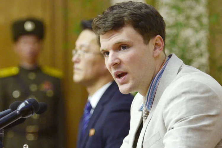 Warmbier: o estudante foi preso na Coreia do Norte em janeiro de 2016 (Kyodo/Reuters)