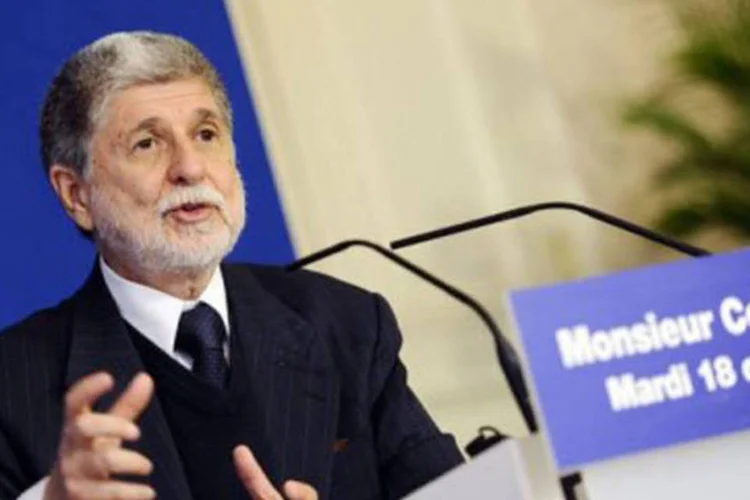 O ministro da Defesa brasileiro, Celso Amorim: "todo movimento como este, como a libertação de um soldado israelense, é um bom presságio para o futuro" (Miguel Medina/AFP)