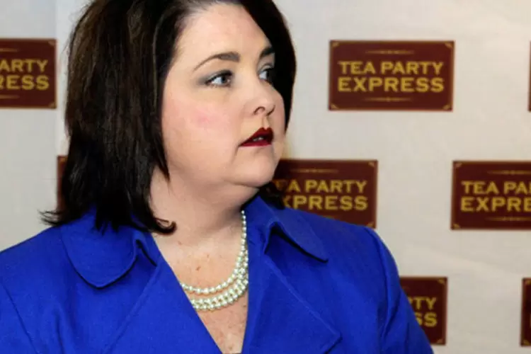 A líder do movimento "Tea Party", Amy Kremer: Kremer advertiu que haverá "consequências" para os que votaram a favor do plano fiscal (Ethan Miller/ Getty Images)