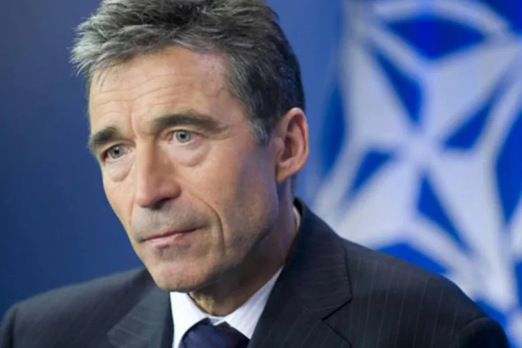 
	Anders Fogh Rasmussen, secret&aacute;rio geral da Otan: minist&eacute;rio russo disse que as declara&ccedil;&otilde;es de Rasmussen s&atilde;o provocadoras e que nos &uacute;ltimos meses ele n&atilde;o ofereceu &quot;qualquer agenda construtiva&quot; para a crise da Ucr&acirc;nia
 (Jock Fistick/Bloomberg)