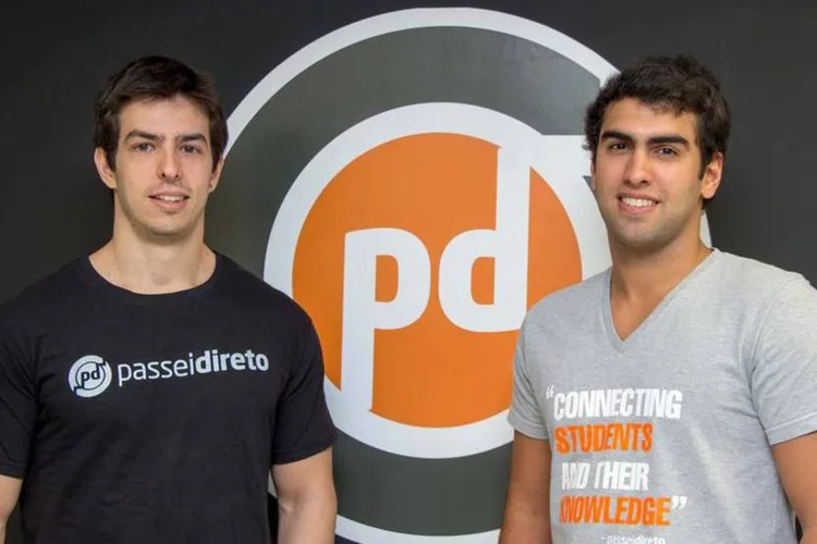 André Simões, CPO, e Rodrigo Salvador, CEO da startup Passeidireto.com (Divulgação)