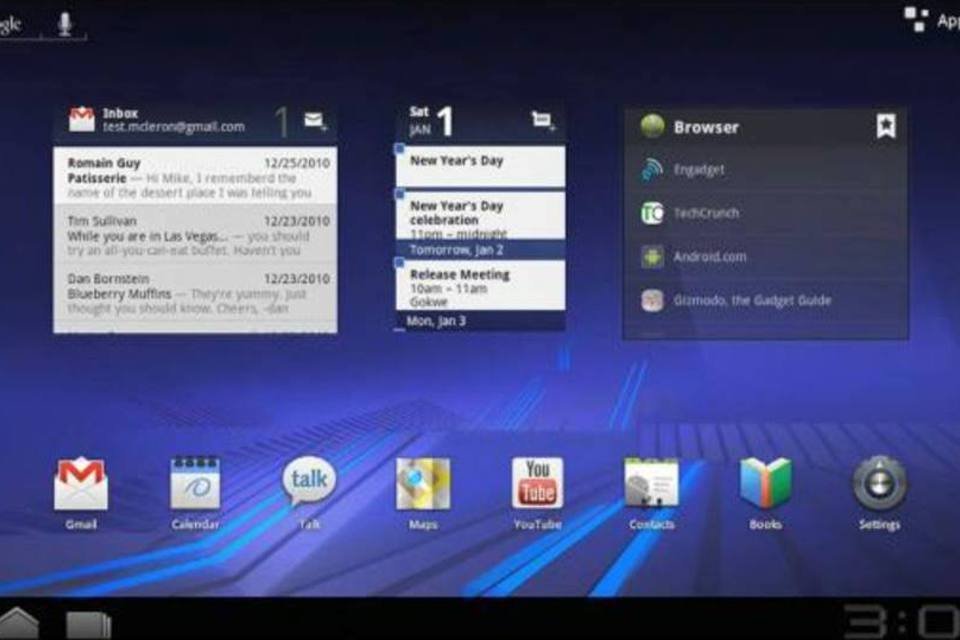 Google apresenta versão do Android para tablets