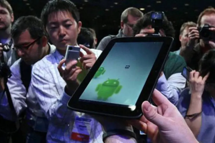 Os tablets que funcionam com o Android aumentaram sua participação no mercado global para 39% do total no quarto trimestre de 2011 (Justin Sullivan/Getty Images/AFP)