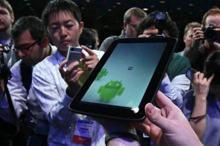 
	Apple conquistou a marca de 25 bilh&otilde;es de downloads em sua App Store em mar&ccedil;o deste ano
 (Justin Sullivan/Getty Images/AFP)