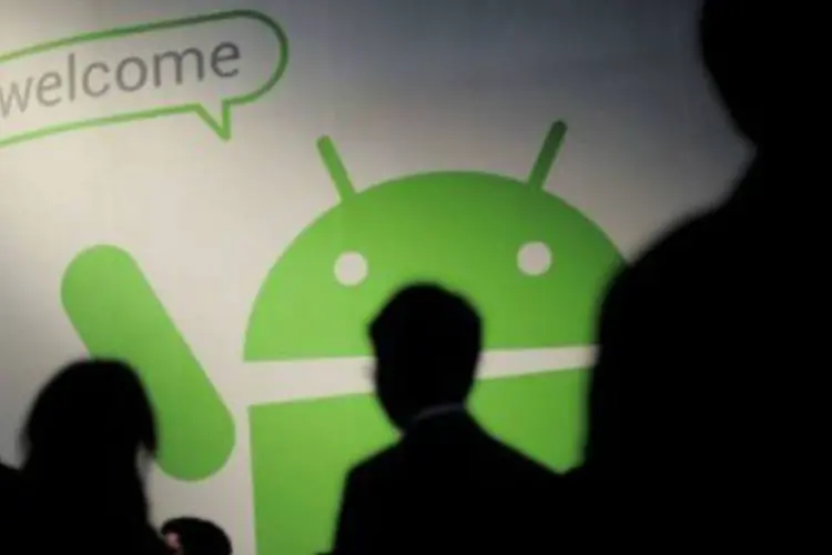 Em um ano, o Android apresentou um crescimento de 91,5%, quase o dobro do que acumula o restante do setor
 (Josep Lago/AFP)