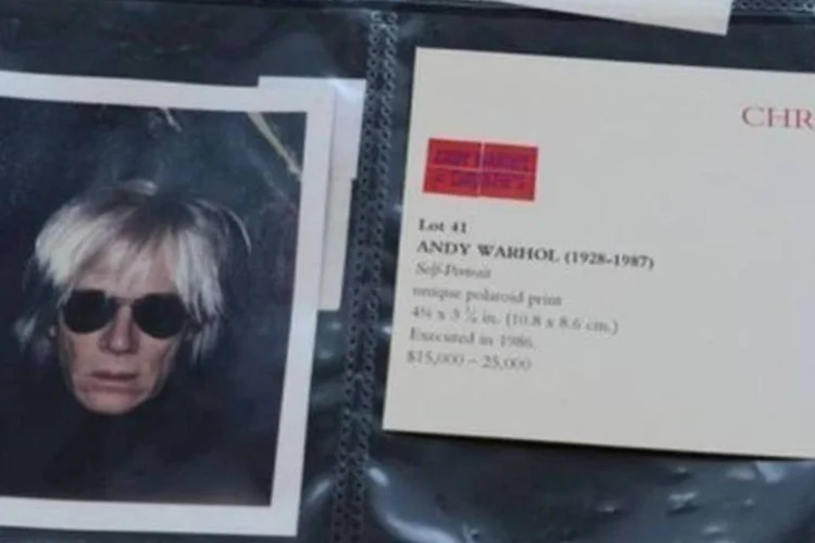 Polaroid de Warhol em exposição na Christie's de Nova York (©afp.com / Stan Honda)