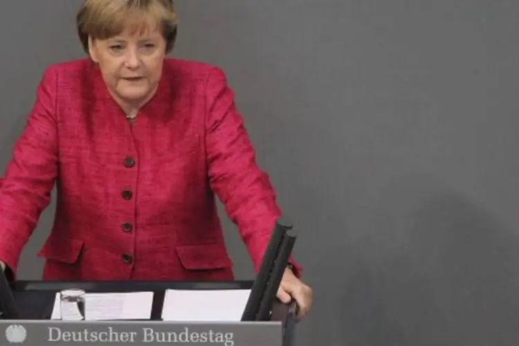 Merkel: "Eles nos levam a uma união de dívida e não a uma união de estabilidade" (Sean Gallup/Getty Images)