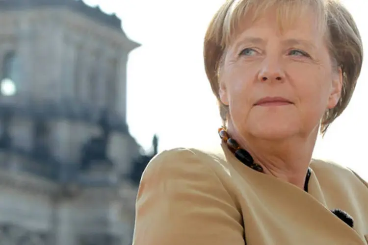 
	Angela Merkel, a chanceler alem&atilde;: vit&oacute;ria nas elei&ccedil;&otilde;es &eacute; apontada como praticamente inevit&aacute;vel
 (Sean Gallup/Getty Images)