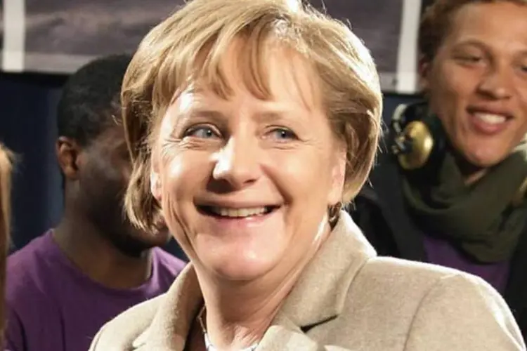 A chanceler alemã Angela Merkel: exportações caíram e importações subiram em janeiro (Andreas Rentz/Getty Images)