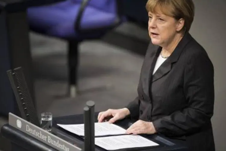 
	Merkel: chanceler destacou que a diplomacia &eacute; a &uacute;nica solu&ccedil;&atilde;o poss&iacute;vel para a atual crise
 (Odd Andersen/AFP)