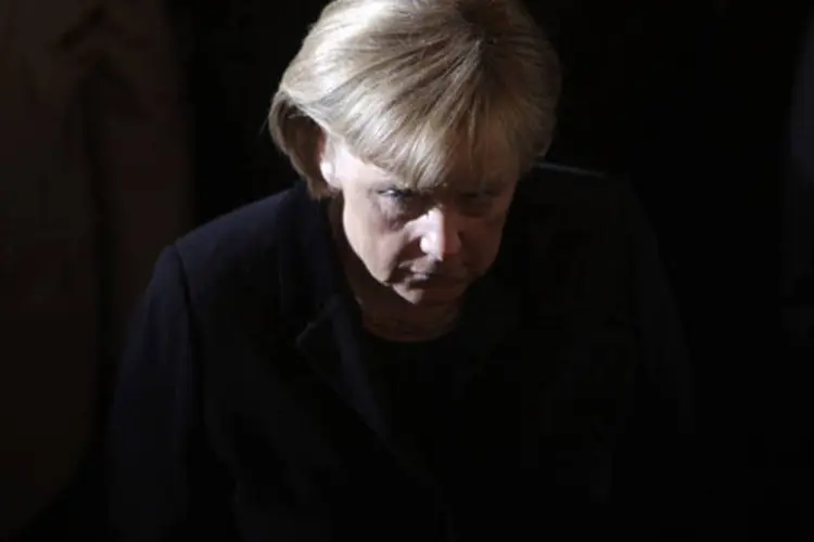 Angela Merkel é criticada por demonstrar entusiasmo diante da morte do terrorista (Joerg Sarbach - Pool/Getty Images)