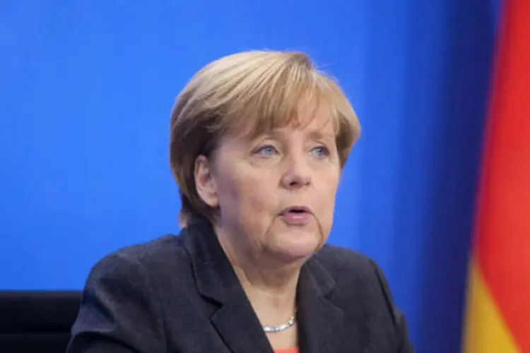 
	Angela Merkel, chanceler da Alemanha: chefe dos servi&ccedil;os de intelig&ecirc;ncia americanos abandonou o pa&iacute;s
 (Krisztian Bocsi/Bloomberg)