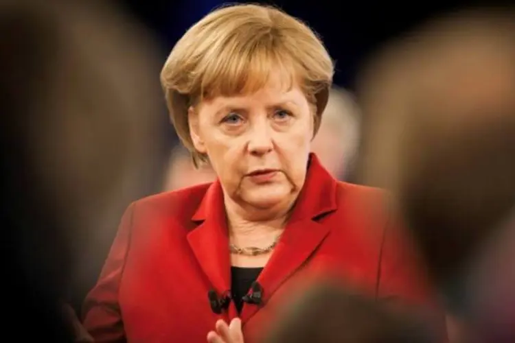 Merkel: sobre a Grécia, ela afirmou que queria esperar o relatório das autoridades da "troika" (Getty Images)