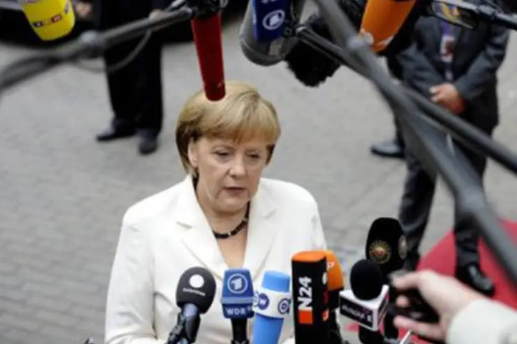 A chanceler alemã, Angela Merkel: se esses países vão fazer uma solicitação, eu não posso responder (John Thys/AFP)