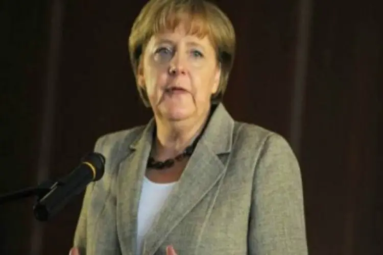 A chanceler alemã, Angela Merkel, anunciou o pacote de ajuda (Pius Utomi Ekpei/AFP)