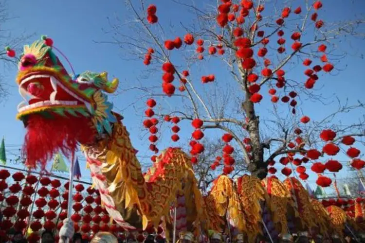 Dança do dragão no ano novo chinês (Feng Li/Getty Images)