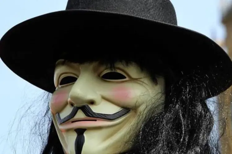 
	Anonymous:&nbsp;de acordo com a assessoria da SSP, n&atilde;o h&aacute; &quot;at&eacute; o momento&quot; nenhuma informa&ccedil;&atilde;o de passeata ou protestos na segunda-feira
 (Dan Kitwood/Getty Images)