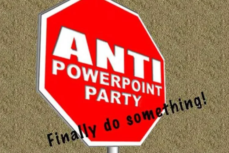 O Partido Anti-PowerPoint fica na Suíça, mas aceita filiados (e doações) do mundo inteiro (Reprodução)