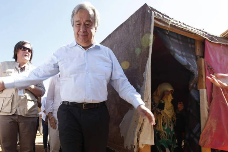 
	Ant&oacute;nio Guterres: &quot;n&atilde;o ter uma p&aacute;tria faz as pessoas sentirem que sua pr&oacute;pria exist&ecirc;ncia &eacute; um crime&rdquo;, disse o chefe do Acnur
 (Alia Haju/Reuters)