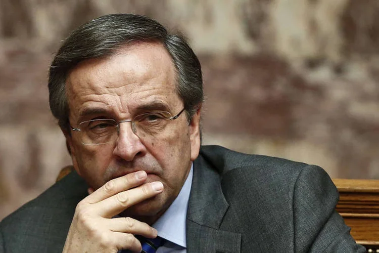 Antonis Samaras: premiê precisa de mais 12 votos na rodada final, na semana que vem, para evitar a ameaça de uma eleição geral antecipada (Alkis Konstantinidis/Reuters)