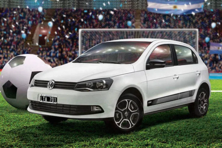 
	Anuncio da Volkswagen Argentina: torcedores comemoraram &quot;mensagem subliminar&quot;
 (Divulgação/VolkswagenArgentina)