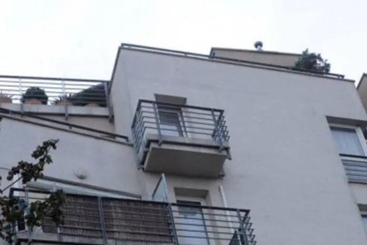 Varanda do apartamento habitato por Laszlo Csatary em Budapeste: húngaro está em prisão domiciliar (Attila Kisbenedek/AFP)