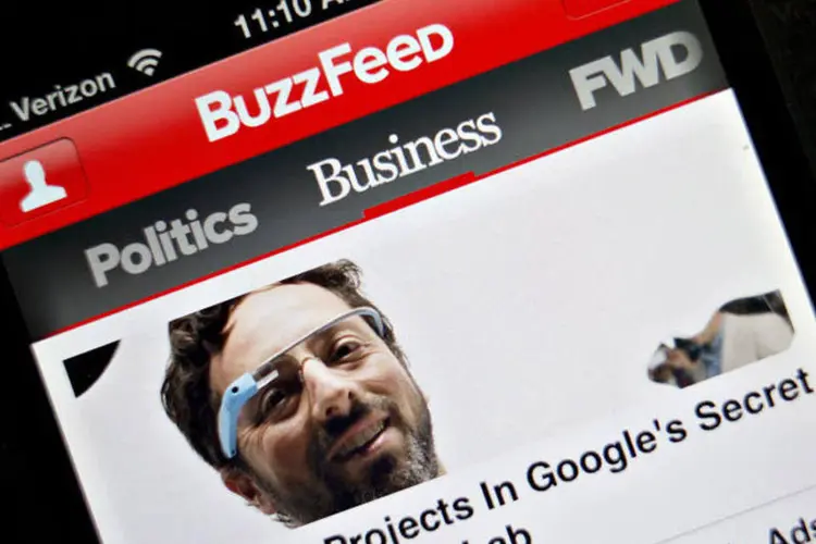 
	Aplicativo do BuzzFeed: o sucesso do site depende muito do Facebook e do Twitter
 (Daniel Acker/Bloomberg)