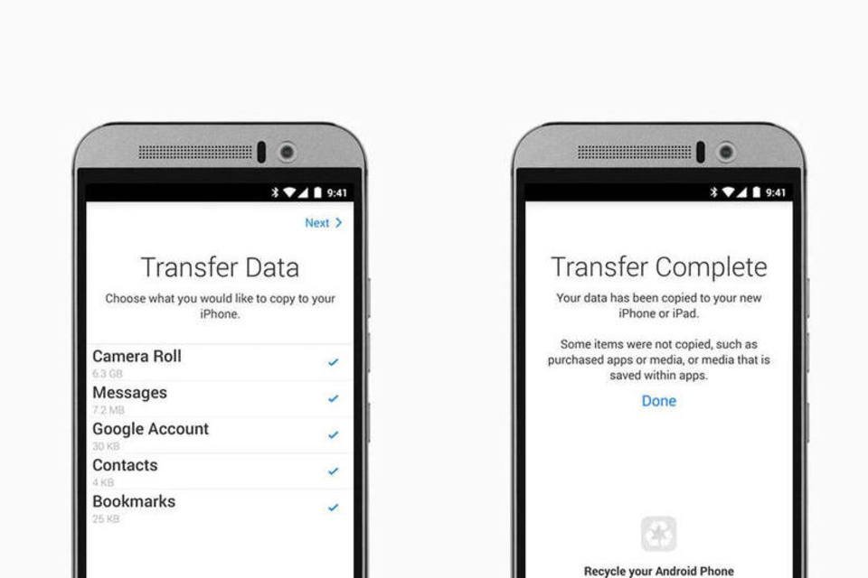 Apple lança app que facilita migração do Android para o iOS