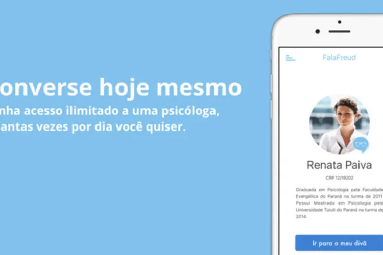 Fala Freud: app vai conectar psicólogos e pacientes para oferecer orientação psicológica (Divulgação/Fala Freud)