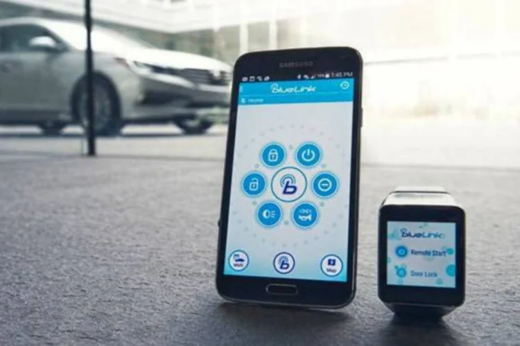 App da Hyundai que permitirá acionar comandos de carro (Reprodução/Hyundai)