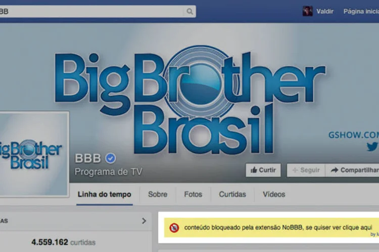 'No BBB": plugin para Chrome é capaz de “censurar” posts e notas de alguns sites de notícias  (Reprodução)
