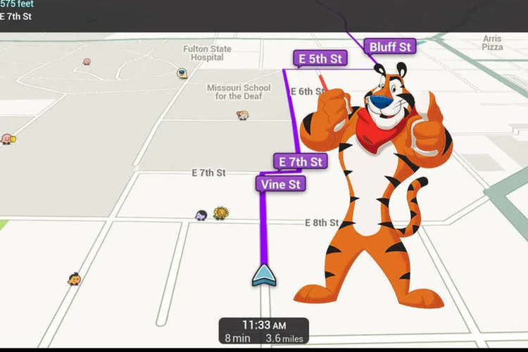 Waze: personagem da Kellogg's agora pode guiar você pelas ruas (Divulgação/Waze/Kelloggs)