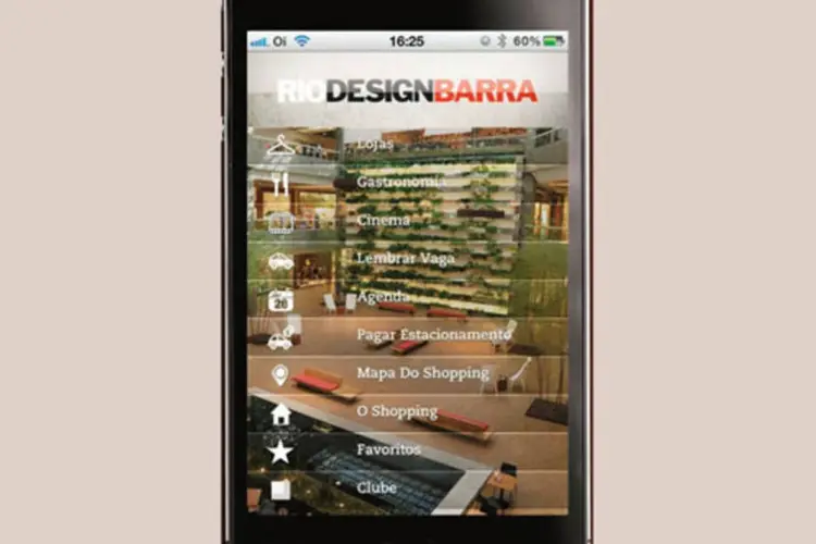 Aplicativo do Rio Design Barra no iPhone: plataforma começa a funcionar em setembro (Divulgação)